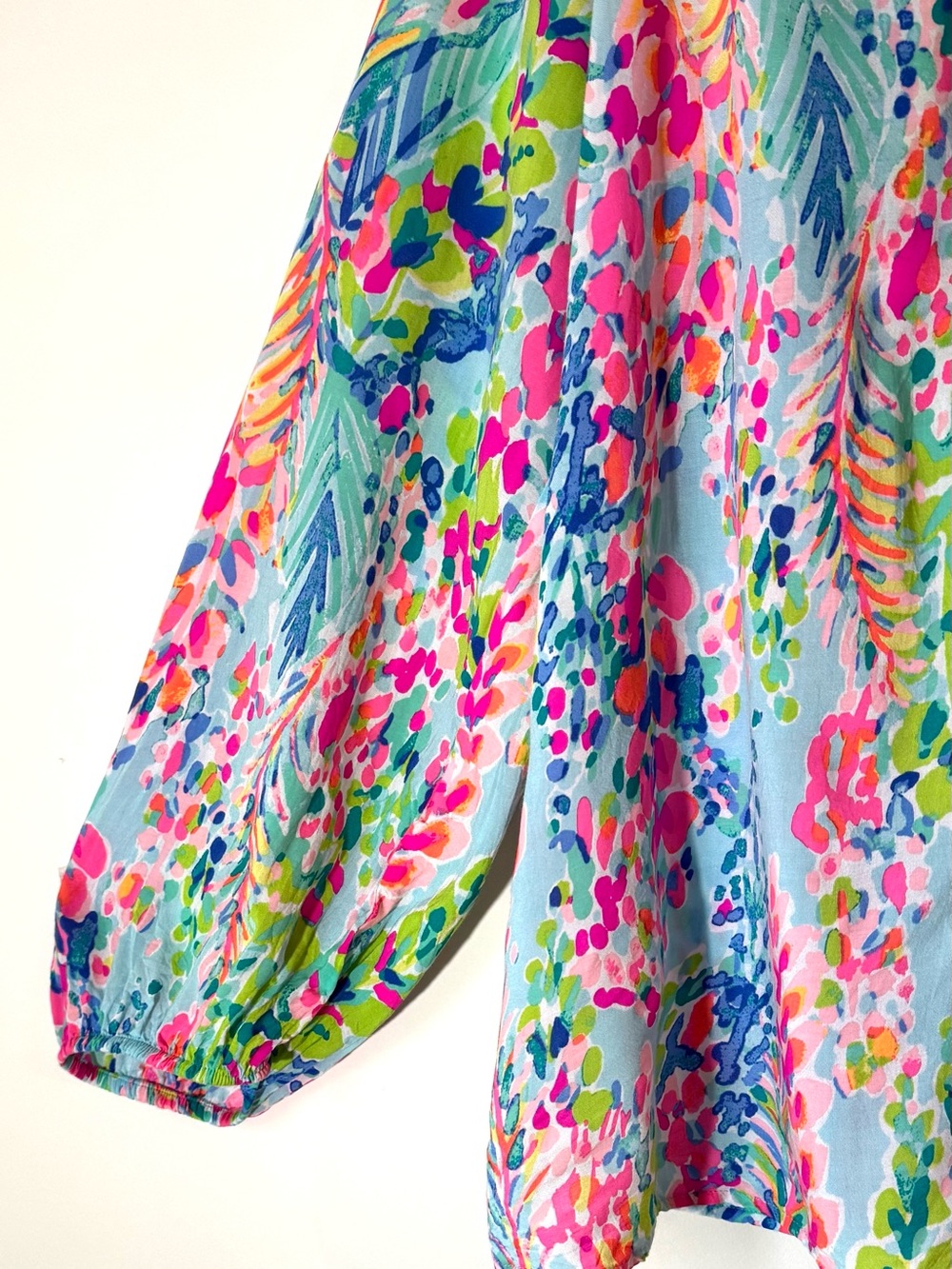 Lilly Pulitzer CATCH THE WAVE Colorful Tunic Sz XL - Picture 3 of 11